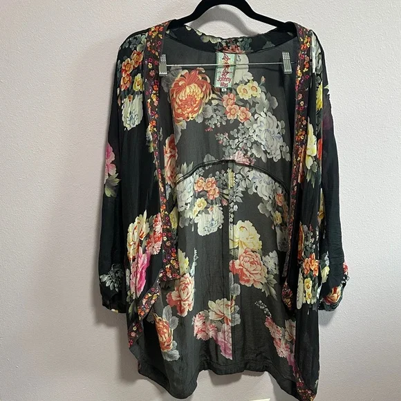 Johnny Was Multicolor Floral Kimono - Picture 2 of 16